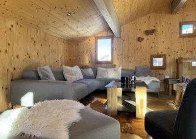 Coin salon - chalet Le HIBOU